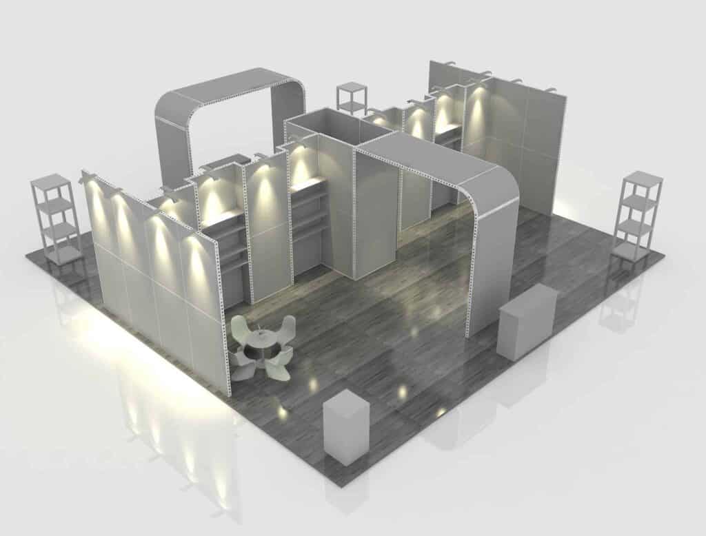 Beursstand Eiland Render