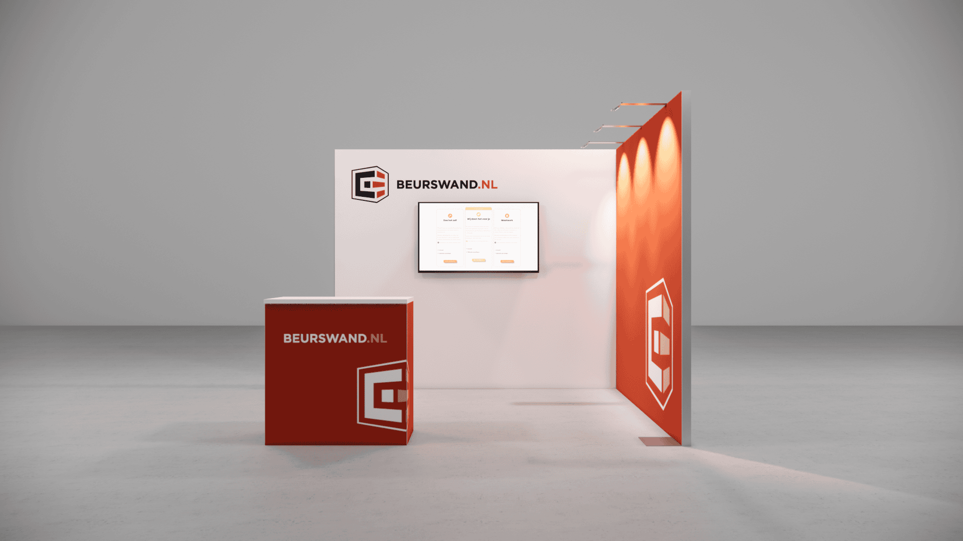 Beursstand 3 x 3 meter - Hoekopstelling - Afbeelding 2