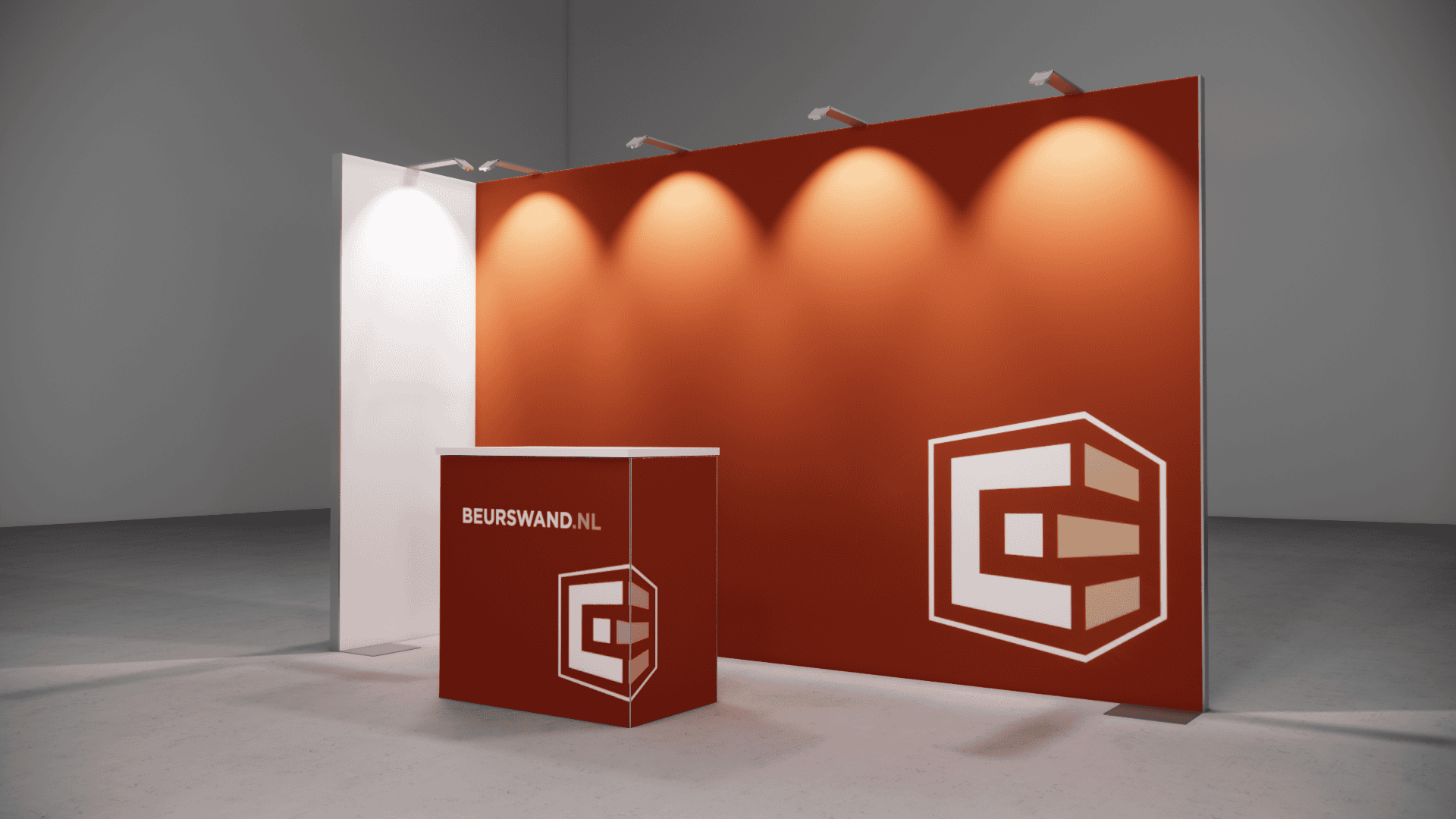 Beursstand 4 x 1 meter - Hoekopstelling - Afbeelding 2