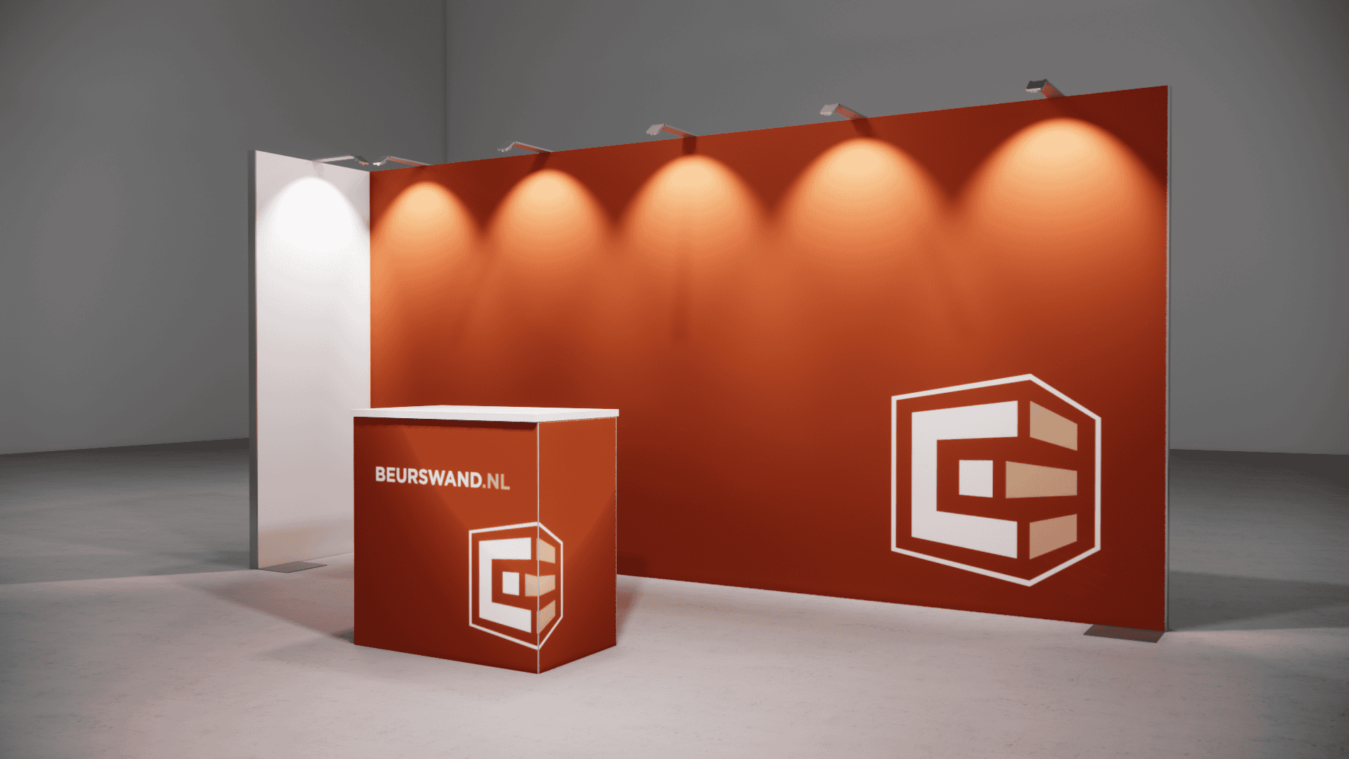 Beursstand 5 x 1 meter - Hoekopstelling - Afbeelding 3